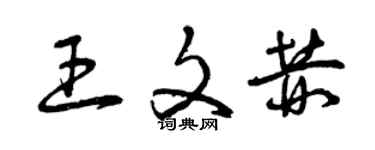 曾慶福王文赫草書個性簽名怎么寫