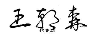 曾慶福王朝森草書個性簽名怎么寫