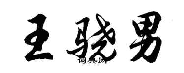 胡問遂王驍男行書個性簽名怎么寫