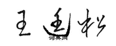 駱恆光王廷松草書個性簽名怎么寫