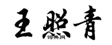 胡問遂王照青行書個性簽名怎么寫