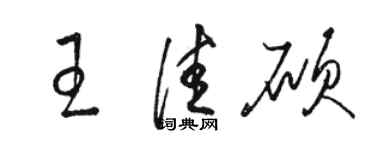 駱恆光王佳碩草書個性簽名怎么寫