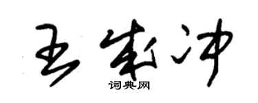 朱錫榮王成沖草書個性簽名怎么寫