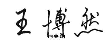 駱恆光王博然行書個性簽名怎么寫