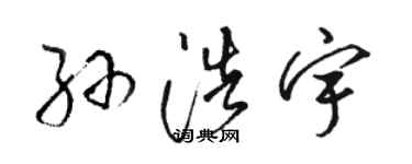 駱恆光孫浩宇草書個性簽名怎么寫