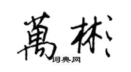 王正良萬彬行書個性簽名怎么寫