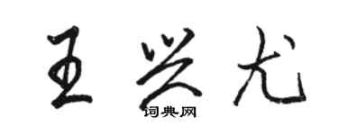 駱恆光王興尤行書個性簽名怎么寫