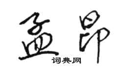 駱恆光孟昂行書個性簽名怎么寫