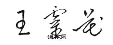 駱恆光王靈花草書個性簽名怎么寫