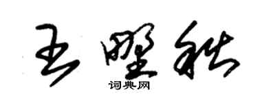 朱錫榮王野秋草書個性簽名怎么寫