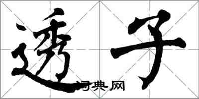 翁闓運透子楷書怎么寫