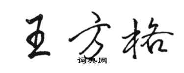 駱恆光王方格行書個性簽名怎么寫