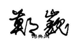 朱錫榮鄭巍草書個性簽名怎么寫