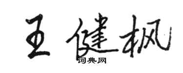 駱恆光王健楓行書個性簽名怎么寫