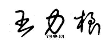 朱錫榮王力根草書個性簽名怎么寫