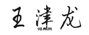 駱恆光王津龍行書個性簽名怎么寫