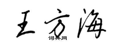 王正良王方海行書個性簽名怎么寫