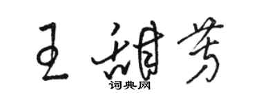 駱恆光王甜芳草書個性簽名怎么寫