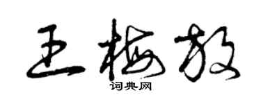 曾慶福王梅放草書個性簽名怎么寫