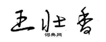 曾慶福王壯香草書個性簽名怎么寫