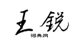 王正良王銳行書個性簽名怎么寫