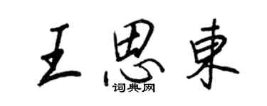 王正良王思東行書個性簽名怎么寫