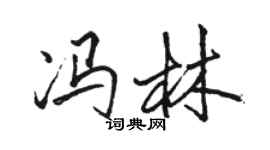 駱恆光馮林行書個性簽名怎么寫