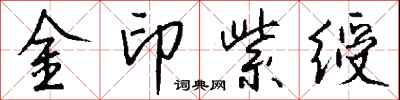 金印紫綬怎么寫好看