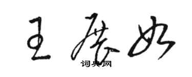 駱恆光王展如草書個性簽名怎么寫