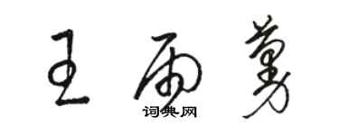 駱恆光王雨蔓草書個性簽名怎么寫
