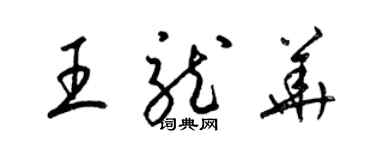 梁錦英王龍華草書個性簽名怎么寫