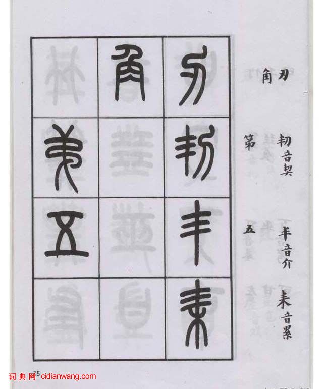 王福庵篆書《說文部目》