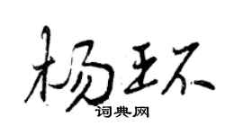 曾慶福楊環行書個性簽名怎么寫