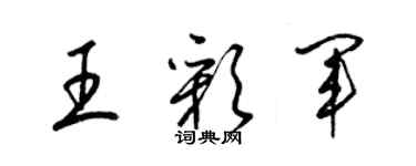 梁錦英王彩軍草書個性簽名怎么寫