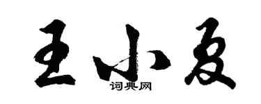 胡問遂王小夏行書個性簽名怎么寫