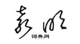 駱恆光袁明草書個性簽名怎么寫