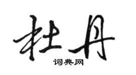 駱恆光杜丹行書個性簽名怎么寫