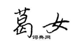 王正良葛女行書個性簽名怎么寫