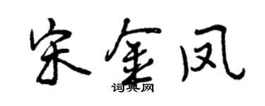 曾慶福宋金鳳行書個性簽名怎么寫