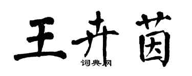 翁闓運王卉茵楷書個性簽名怎么寫