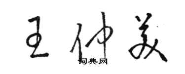 駱恆光王仲美草書個性簽名怎么寫