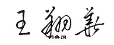 駱恆光王翔華草書個性簽名怎么寫