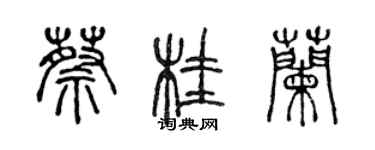 陳聲遠蔡桂蘭篆書個性簽名怎么寫