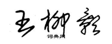 朱錫榮王柳影草書個性簽名怎么寫