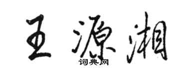 駱恆光王源湘行書個性簽名怎么寫