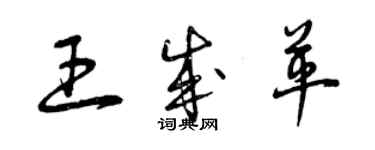 曾慶福王成革草書個性簽名怎么寫