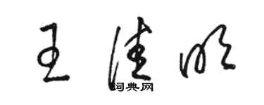 駱恆光王佳明草書個性簽名怎么寫