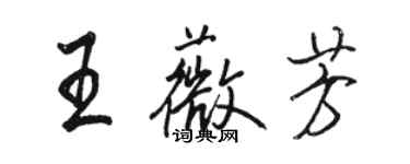 駱恆光王薇芳行書個性簽名怎么寫