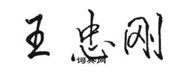 駱恆光王忠剛行書個性簽名怎么寫