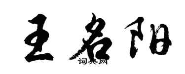 胡問遂王名陽行書個性簽名怎么寫